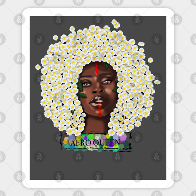 Afro queen Magnet by Zagalar